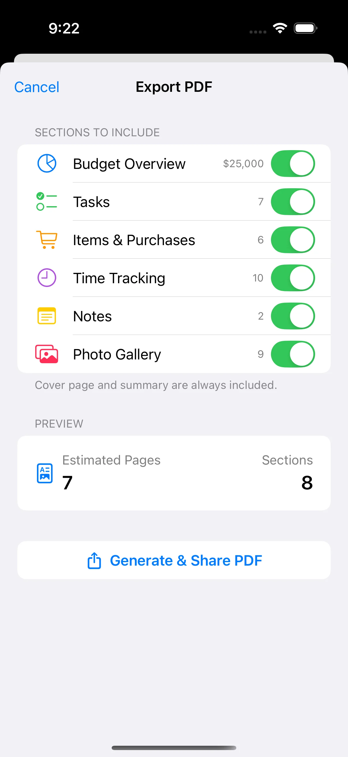 Consegna un PDF — Home Stories on iPhone